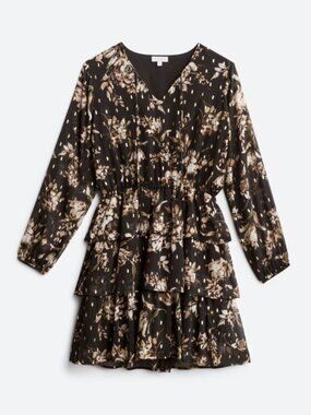AVLN Studio London Polka Dot Shine Dress Size Large Stitch Fix Gold Black